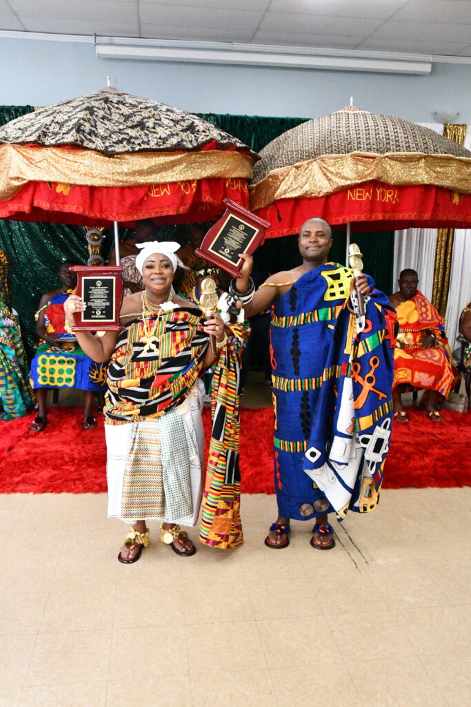 akrapim and peprah display scroll and staff